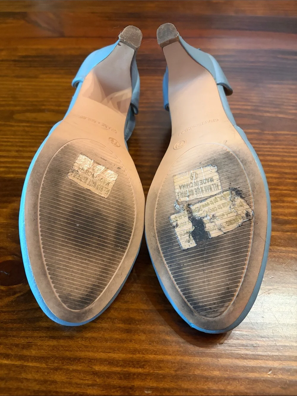 Blue Leather Mary Jane Character Heels
